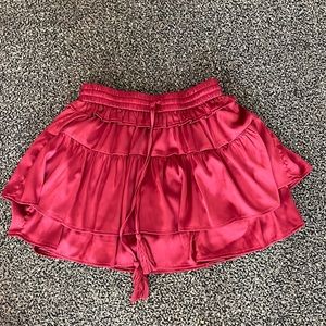 Lavish Tuscaloosa Skirt, red, with built in shorts, worn once